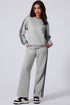 Side Striped Round Neck Top and Pants Active Set - Odaingerous